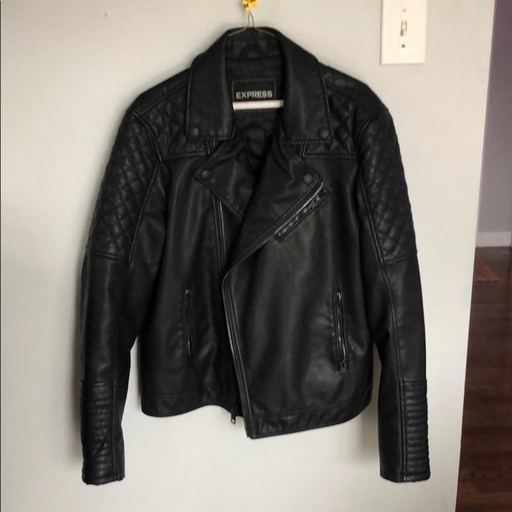 Express men’s Leather Biker Jacket